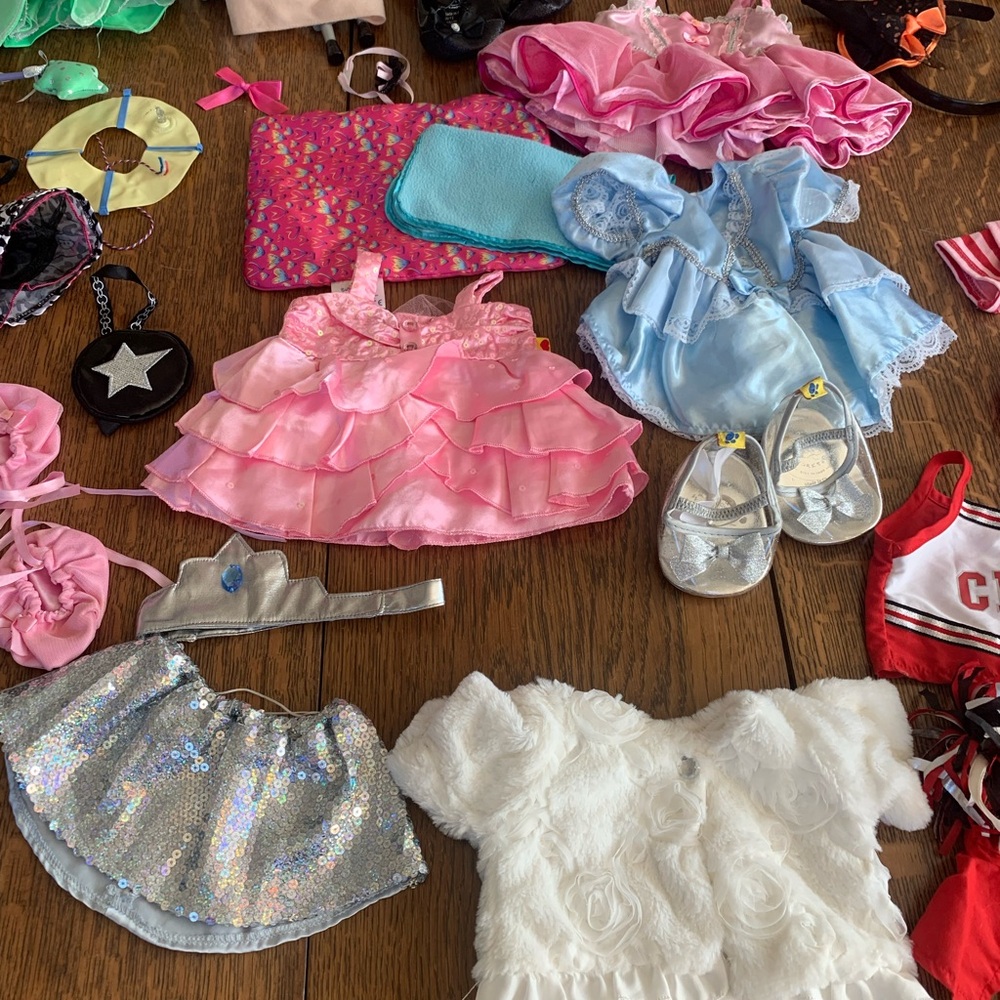 Build A Bear Bundle Clothing & Accessories shoes, costumes, hair bows… - Picture 3 of 15